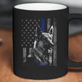 Thin Blue Line Flag K-9 German Shepherd Police Dog Gift Men Coffee Mug