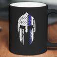 Thin Blue Line Spartan Helmet Coffee Mug