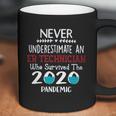 Never Underestimate Who Survived The Pandemic Er Technician Coffee Mug