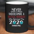 Never Underestimate Who Survived The Pandemic Retail Worker Coffee Mug