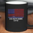 Uss Kitty Hawk Cv63 Aircraft Carrier Vintage Usa Flag Coffee Mug