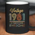 Vintage 1981 41 Years Of Being Awesome 41St Birthday Gifts Coffee Mug