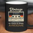 Vintage 1981 Cassette Tape 40 Awesome 40Th Birthday Gift Coffee Mug