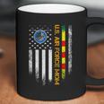 Vintage American Flag Proud Us Air Force Vietnam Veteran Mom Gift Graphic Design Printed Casual Daily Basic Coffee Mug