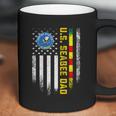 Vintage American Flag Proud Us Seabee Vietnam Veteran Dad Gift Graphic Design Printed Casual Daily Basic Coffee Mug