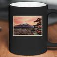 Vintage Japanese Mt Fuji Pagoda And Cherry Blossoms Coffee Mug