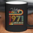 Vintage March 1971 50Th Birthday Gifts Cassette Tape Retro Coffee Mug