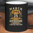 Vintage March 1996 25Th Birthday Men Women 25 Years Old Coffee Mug