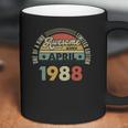 Vintage Retro April 1988 33Rd Birthday Gift 33 Years Old Coffee Mug