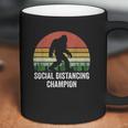 Vintage Retro Social Distancing Champion Funny Bigfoot Coffee Mug