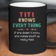 Vintage Titi Knows Everything Quote Coffee Mug