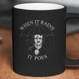 When It Rains It Poes Funny Edgar Allen Poe Poetry Coffee Mug