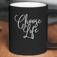 Womens Choose Life Script Lettering Coffee Mug