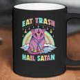 Womens Eat Trash Hail Satan Kawaii Pastel Goth Possum V-Neck Coffee Mug