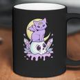 Womens Kawaii Pastel Goth Cute Creepy Witchy Cat And Skull V-Neck Coffee Mug