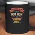 Womens Vintage Promoted From Dog Mom To Human Mom Coffee Mug