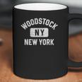 Woodstock Ny New York Gym Style Distressed White Print Coffee Mug