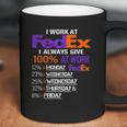 I Work At Fedex I Always Give 100 At Work Coffee Mug