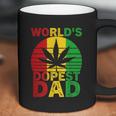 Worlds Dopest Dad Vintage Weed Leaf Cannabis Marijuana Coffee Mug