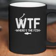 Wtf Where Is The Fish Fisherman Boater Graphic Novelty Sarcastic Funny Coffee Mug