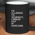 Yitan Women Graphic Im Allergic To Stupidity Funny Coffee Mug