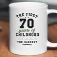 70Th Birthday Funny Gift Life Begins At Age 70 Years Old Coffee Mug