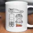 Back To The Future Delorean Blueprint Coffee Mug