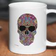 Black Flower Sugar Skull Day Of Dead Coffee Mug