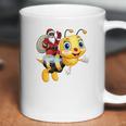 Funny Bee Christmas Santa Riding On Honey Bee Coffee Mug