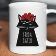 Funny Frida Kahlo Cat Art Coffee Mug