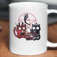 Kawaii Pastel Goth Art Cute Demon Cats Pentagram Fries Chill Coffee Mug