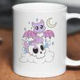 Kawaii Pastel Goth Witchy Cat And Skull Cute Creepy Coffee Mug