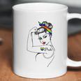 Lgbt Girl Power Pin Up Retro Art By Anne Cha Flag Gay Pride Coffee Mug