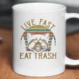 Live Fast Eat Trash Racoon Retro Vintage Trash Pandas Coffee Mug