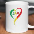 Love Jah Print Rasta Reggae Flag Heart Gift For Rastafarians Coffee Mug