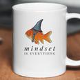 Mindset Motivational Quote Cute Goldfish Shark Coffee Mug