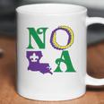 Nola New Orleans Louisiana Mardi Gras Beads Fleur De Lis Lily Coffee Mug