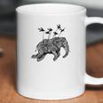 Ornate Elephant Tee Henna Mehndi Flying Coffee Mug