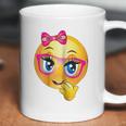 Smiling Girl Bling Face With Pink Glasses Women Emojis Coffee Mug