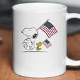 Snoopy And Woodstock Holding American Flag 4Th Of July Coffee Mug