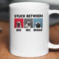 Stuck Between Idk Idc Pug Dog Coffee Mug