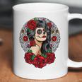 Sugar Skull Day Of The Dead Dia De Los Muertos Flowers Coffee Mug