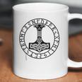 Thor Hammer Mjolnir In Circle Of Norse Runes Coffee Mug