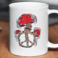 Trippy Magic Mushrooms Peace Sign 70S Coffee Mug