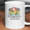 Vintage Here Comes The Sun Beach Surfing Retro 70S Surf Gift 70S Gifts Coffee Mug