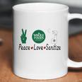 Whole Foods Market Peace Love Sanitize Coronavirus Shirtc Coffee Mug