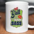 Yall Can Kiss My Southern Sass Southern Charm Collection On A Coral Coffee Mug