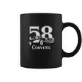 1958 Corvette Three Quarter View With Year And Model Dark Color Coffee Mug