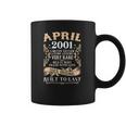 20Th Birthday Decoration April 2001 Men Women 20 Years Old Coffee Mug