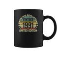 30 Years Old Legendary Retro Vintage Awesome Birthday 1991 Coffee Mug